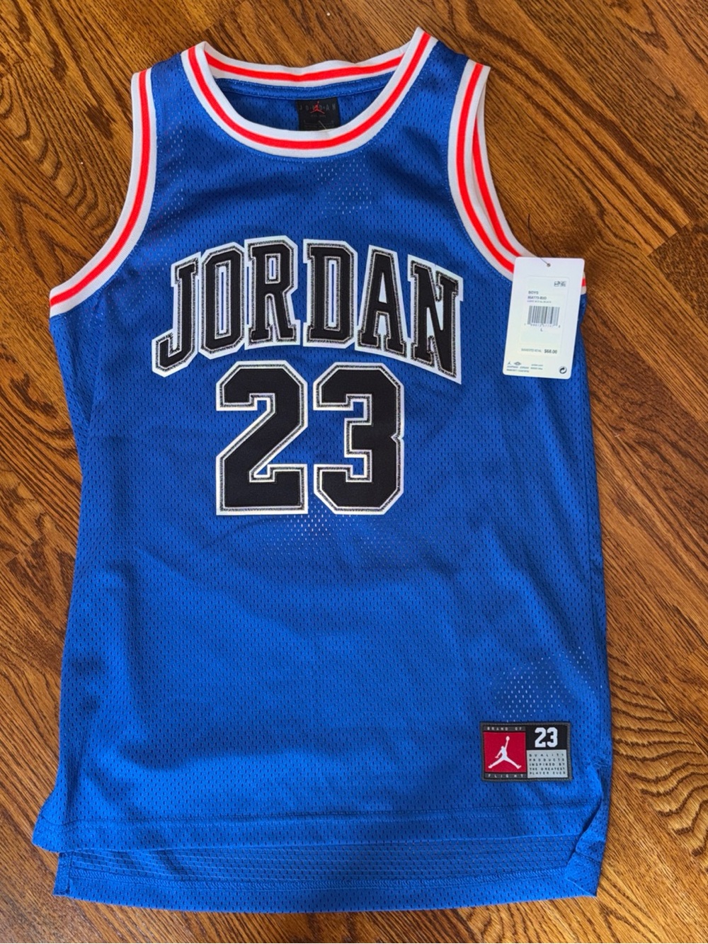 Jordan Royal Blue Mesh 23 Tank with Red-Trim